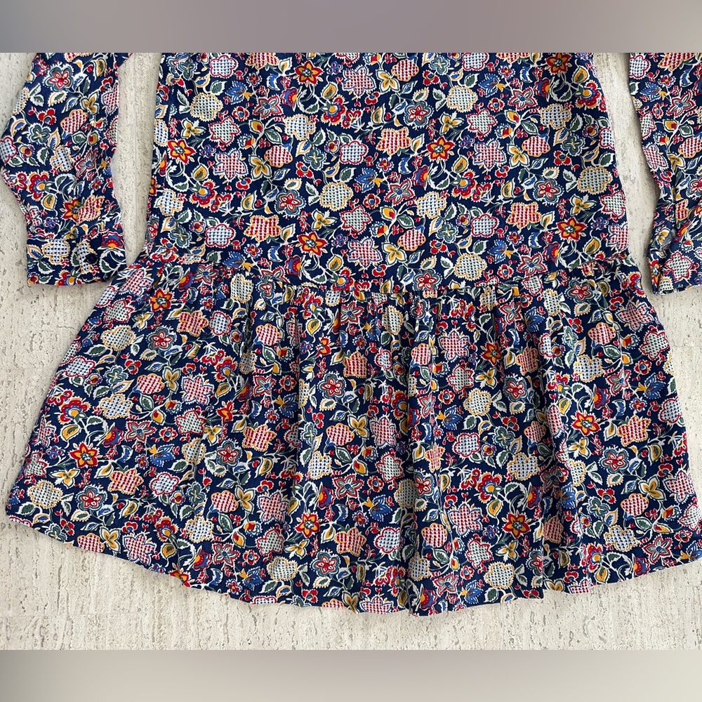 NWT Bonpoint Floral Print Gathered Dress - Size 10 - Picture 8 of 16